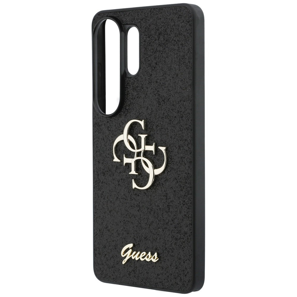 Puzdro pre Samsung Galaxy S26 Ultra S948, Guess, Fixed Glitter Big 4G Metal Frame, Čierne