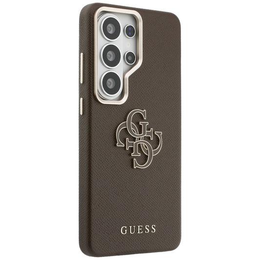 Puzdro pre Samsung Galaxy S26 Ultra S948, Guess, 4G Grained Big and Classic Logo, Hnedá