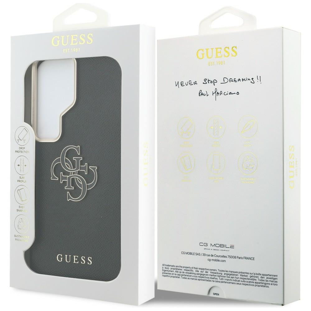 Puzdro pre Samsung Galaxy S26 Ultra S948, Guess, 4G Grained Big and Classic Logo, Čierne