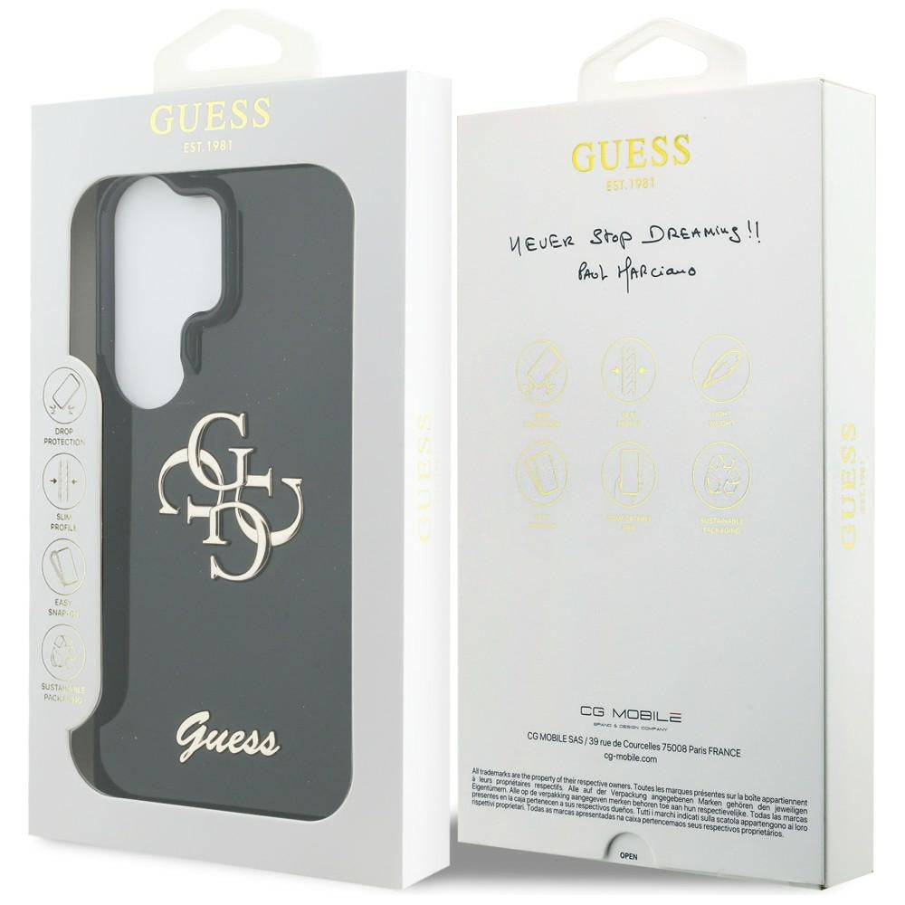 Puzdro pre Samsung Galaxy S26 Ultra S948, Guess, IML Big Metal 4G Script, Čierne