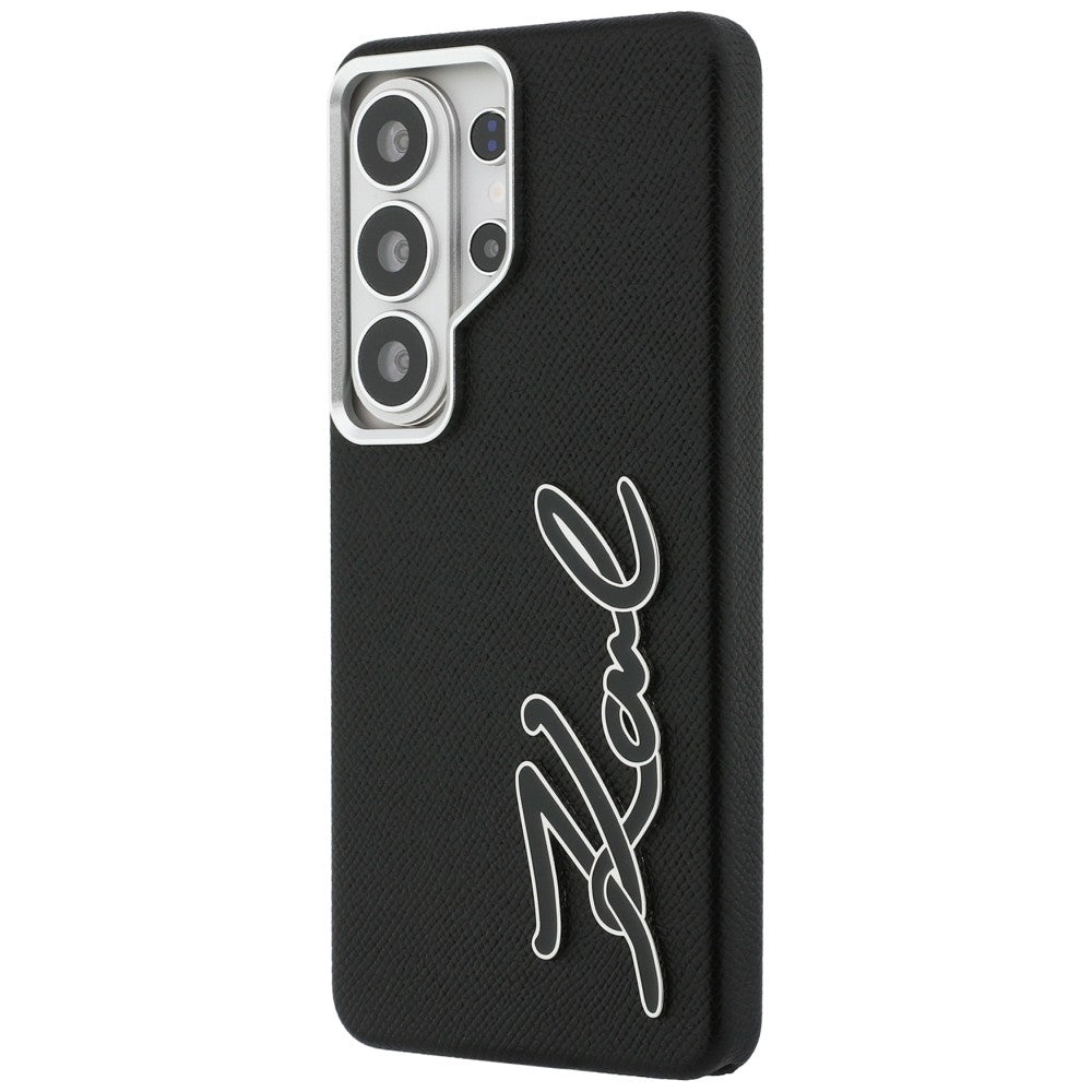 Puzdro pre Samsung Galaxy S26 Ultra S948, Karl Lagerfeld, Signature Resin Logo, Čierne