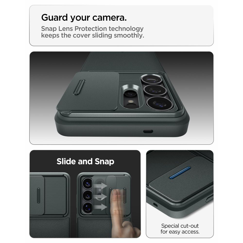 Puzdro pre Samsung Galaxy S26 Ultra S948, Spigen, Optik Armor, Zelená ACS10688