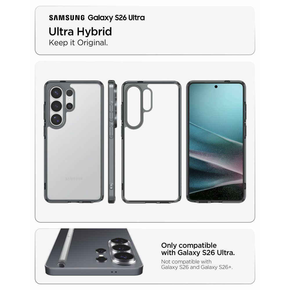 Puzdro pre Samsung Galaxy S26 Ultra S948, Spigen, Ultra Hybrid, Fumé ACS10678
