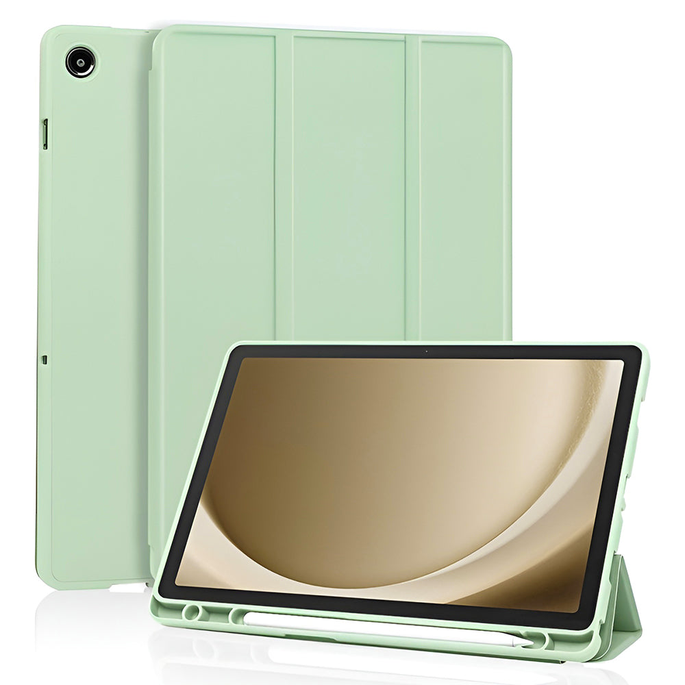 Puzdro pre Samsung Galaxy Tab A11+ / Tab A9+, Techsuit, Flex Trifold, Zelená Matcha