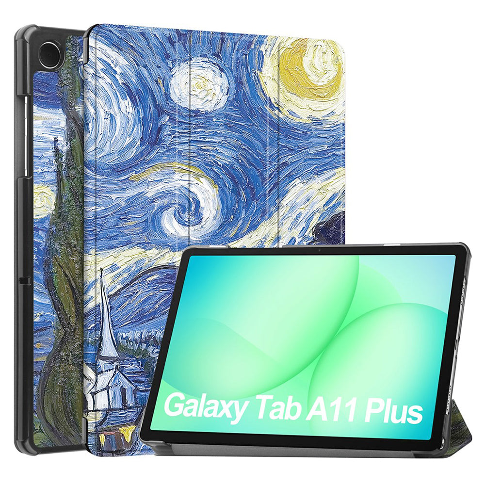 Obal na Samsung Galaxy Tab A11+ / Tab A9+, Techsuit, FoldPro Starry Night, viacfarebný