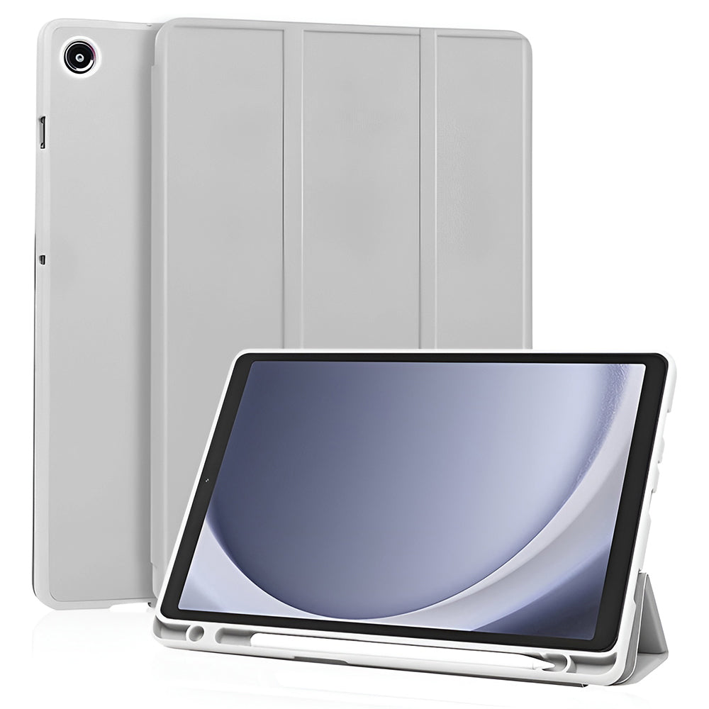 Puzdro pre Samsung Galaxy Tab A11 / Tab A9, Techsuit, Flex Trifold New Model, Sivé