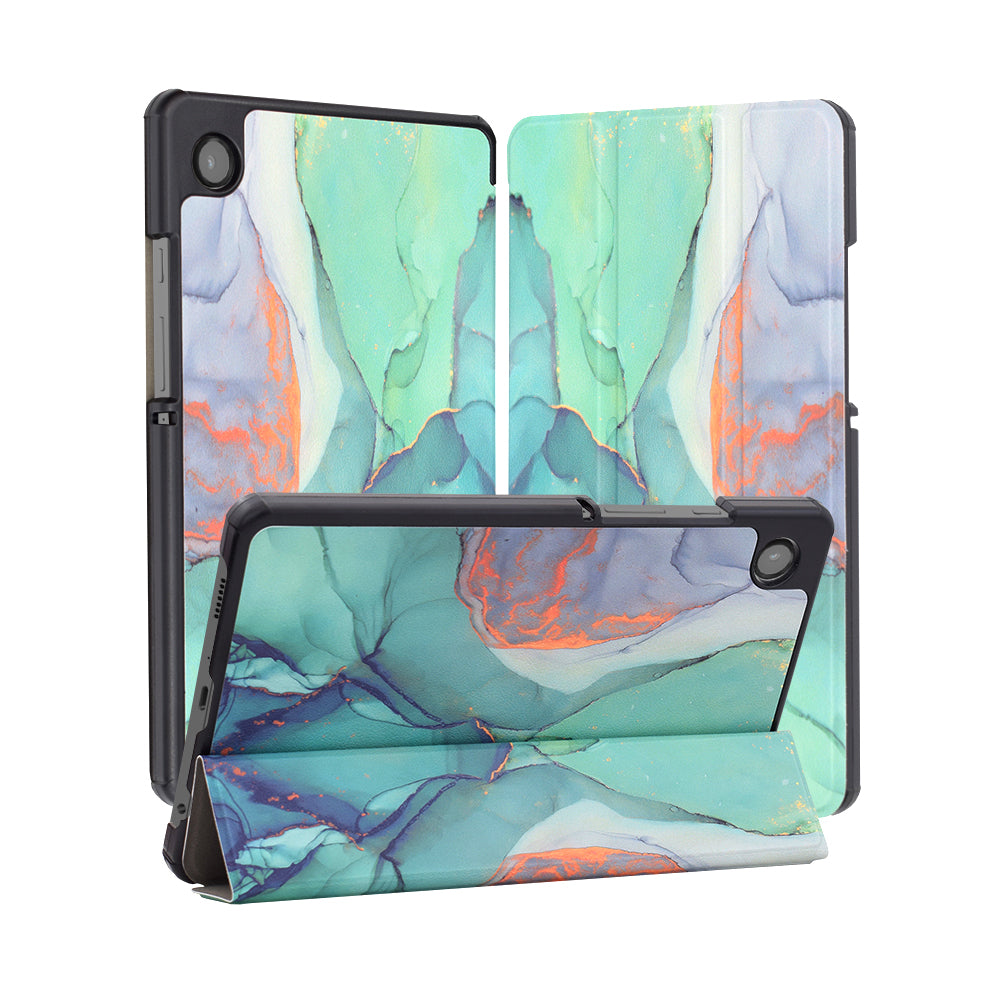 Case for Samsung Galaxy Tab A11 / Tab A9, Techsuit, FoldPro Green Time, Multicolor