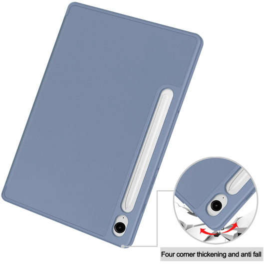Puzdro pre Samsung Galaxy Tab S10 FE / Tab S9 FE / Tab S9, Techsuit, Flex Trifold, Sivé