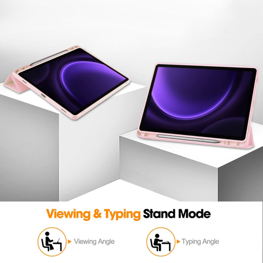 Puzdro pre Samsung Galaxy Tab S9 FE / Tab S9 / Tab S10 FE, Techsuit, Flex Trifold, Ružové