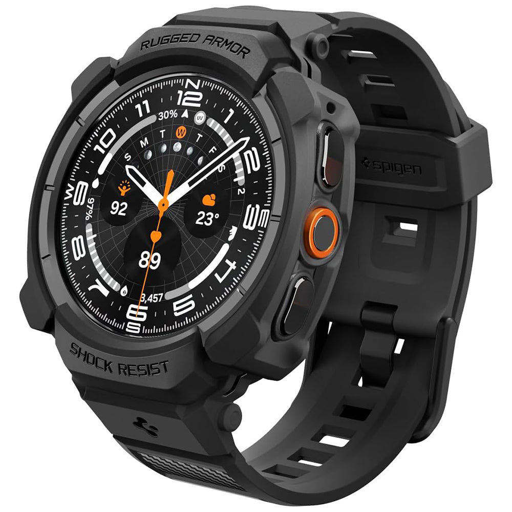 Puzdro pre Samsung Galaxy Watch Ultra2, Spigen, Rugged Armor Pro, Matná čierna ACS11612