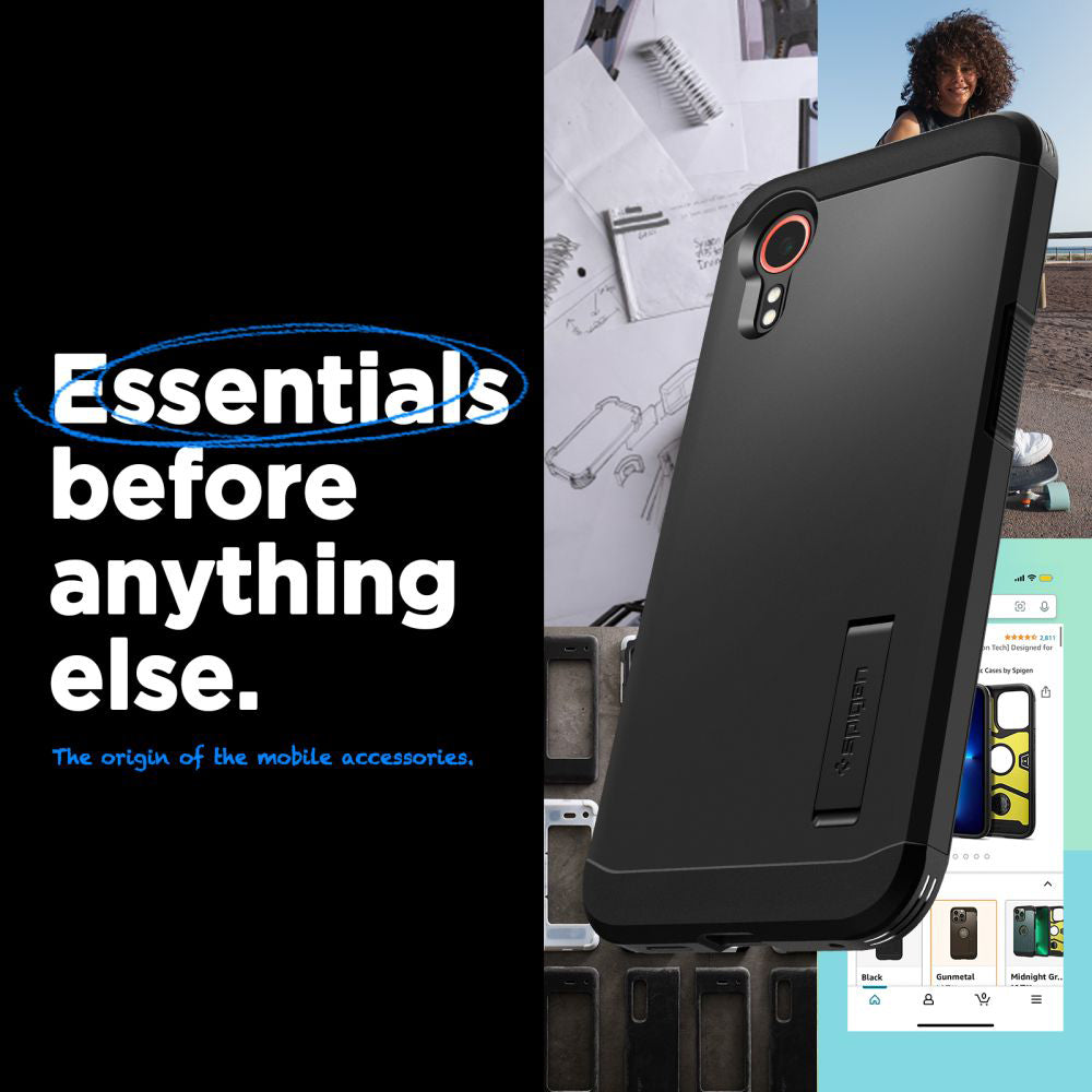 Puzdro pre Samsung Galaxy Xcover7 G556, Spigen, Tough Armor, Čierna ACS07505