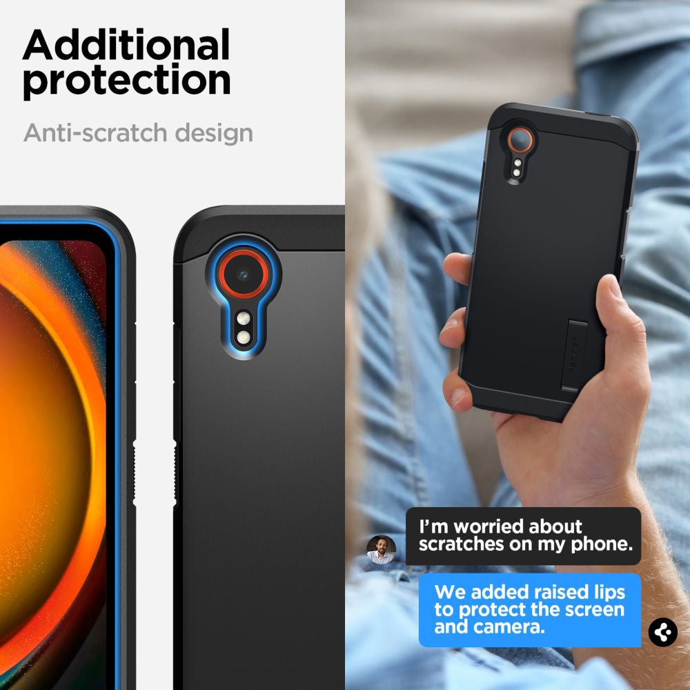 Puzdro pre Samsung Galaxy Xcover7 G556, Spigen, Tough Armor, Čierna ACS07505