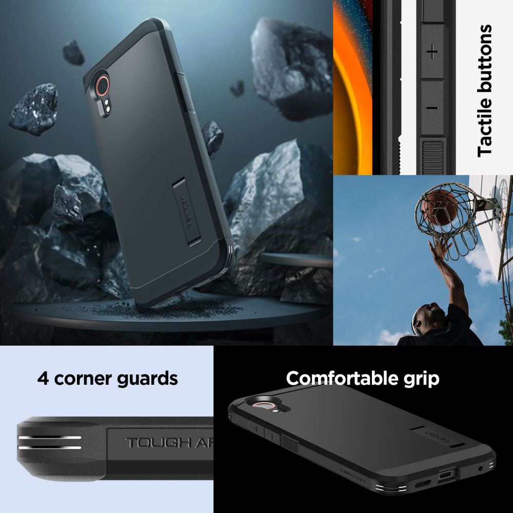 Puzdro pre Samsung Galaxy Xcover7 G556, Spigen, Tough Armor, Čierna ACS07505