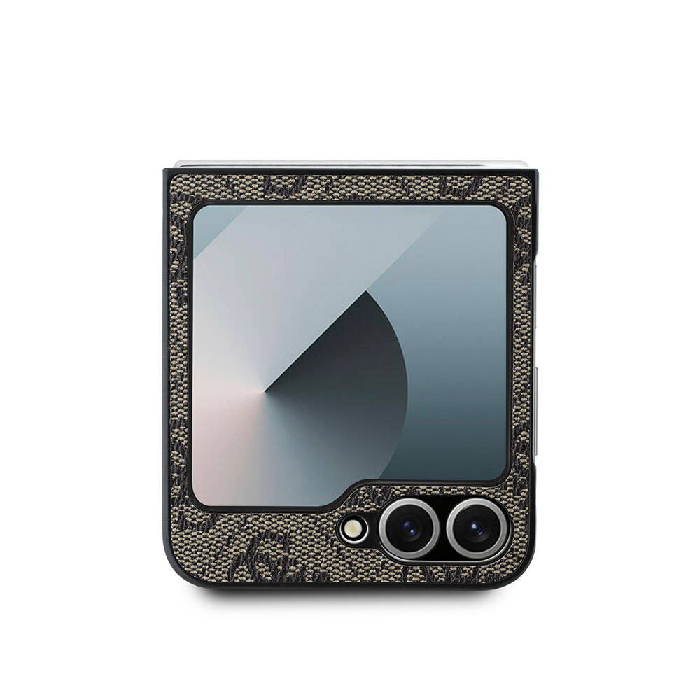 Puzdro pre Samsung Galaxy Z Flip7 F766, Guess, 4G Metal Logo, Hnedé