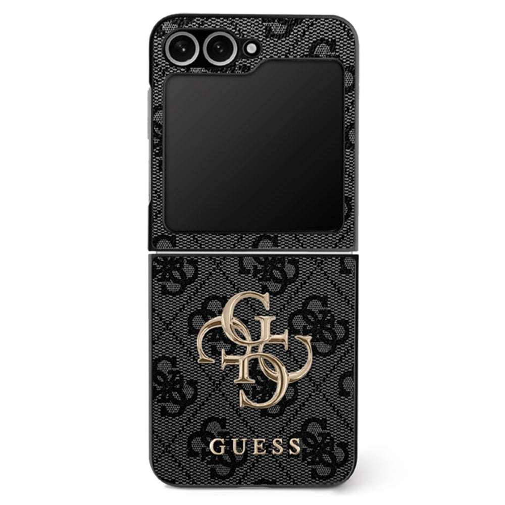 Puzdro pre Samsung Galaxy Z Flip7 F766, Guess, 4G Metal Logo, Čierne