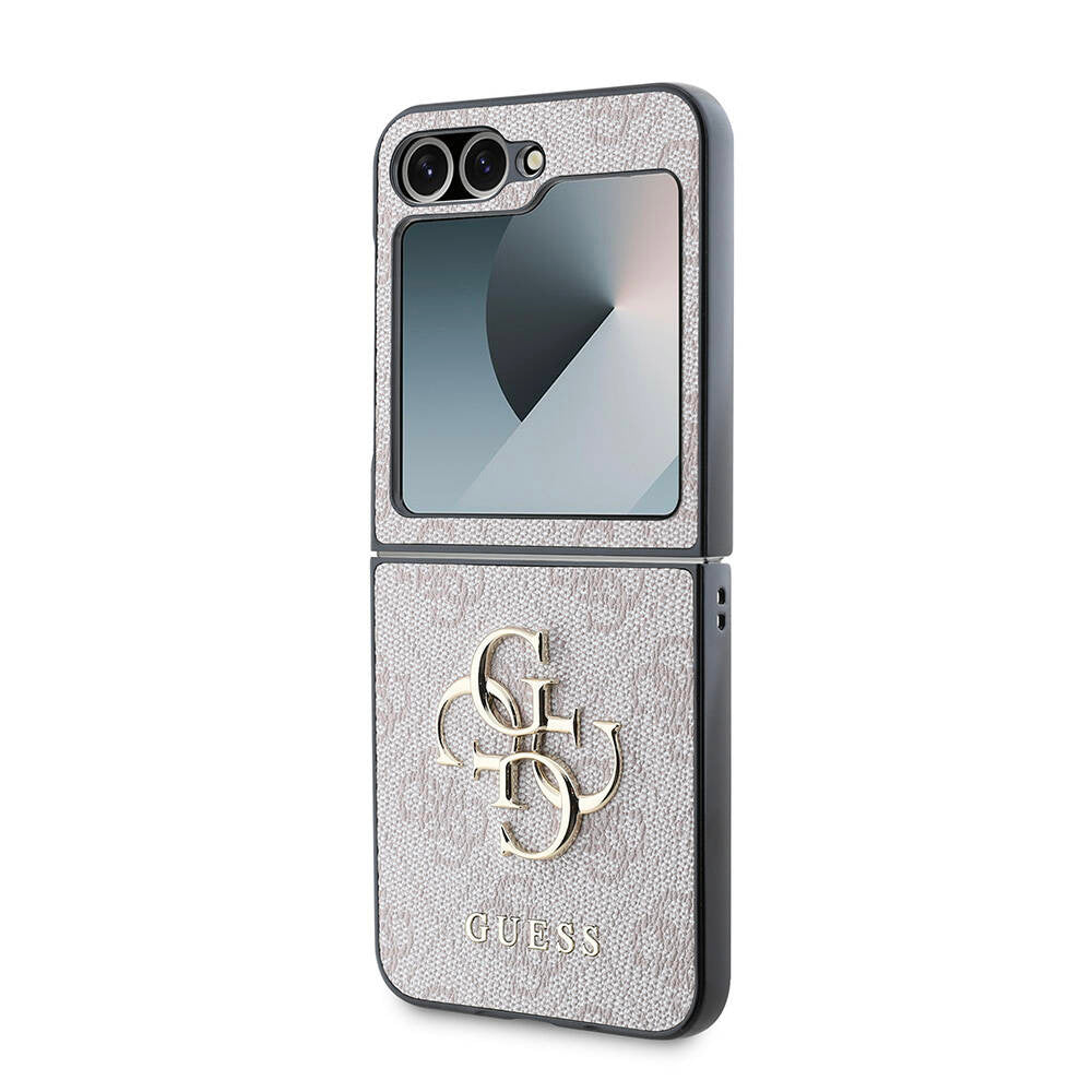 Puzdro pre Samsung Galaxy Z Flip7 F766, Guess, 4G Metal Logo, Čierne