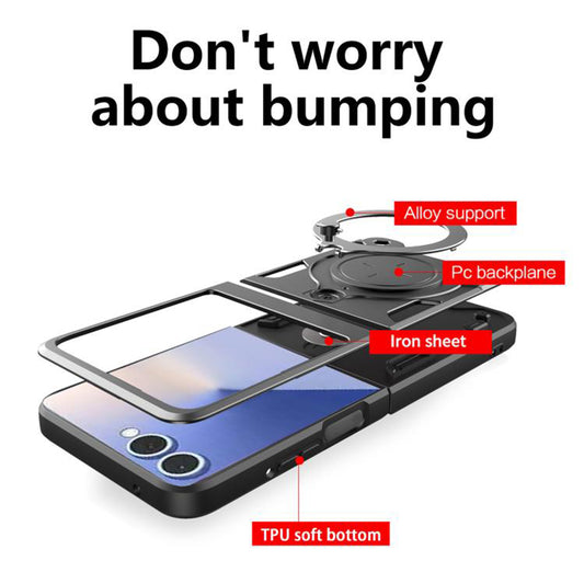 Puzdro pre Samsung Galaxy Z Flip7 F766, Techsuit, CamGuard Pro, Fialová