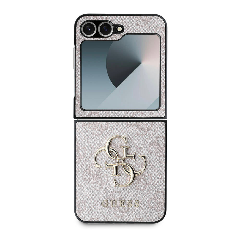 Puzdro pre Samsung Galaxy Z Flip7 FE F761 / Z Flip6 F741, Guess, 4G Metal Logo, Ružové