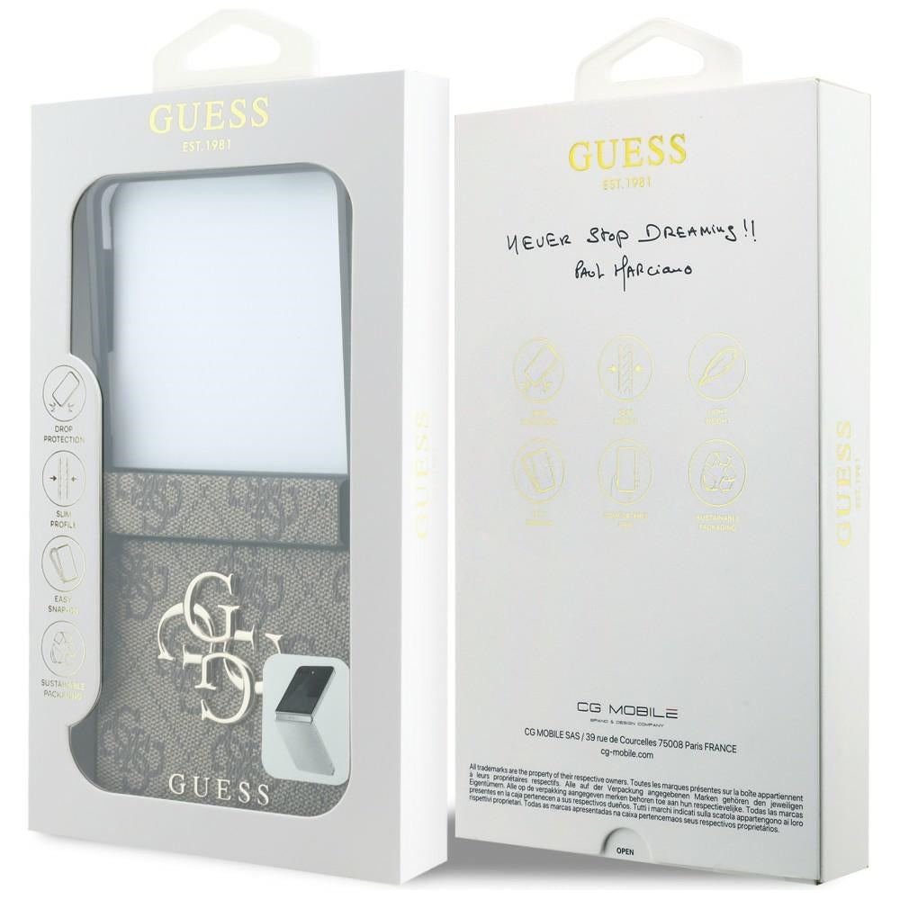 Puzdro pre Samsung Galaxy Z Flip8 F776, Guess, 4G Big Logo, Hnedé
