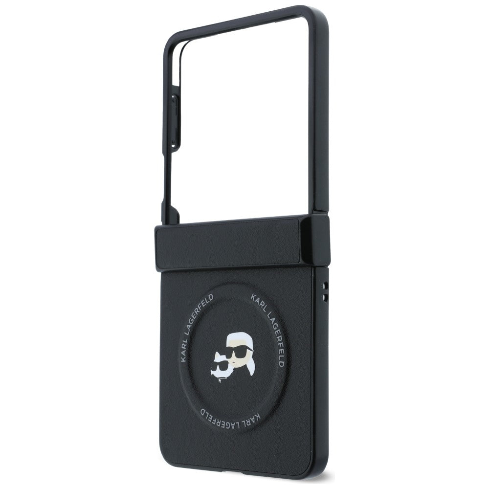 Puzdro pre Samsung Galaxy Z Flip8 F776, Karl Lagerfeld, Karl & Choupette Head Pin, Čierna