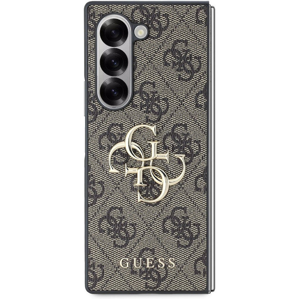 Puzdro pre Samsung Galaxy Z Fold6 F956, Guess, 4G Metal Logo, Hnedé
