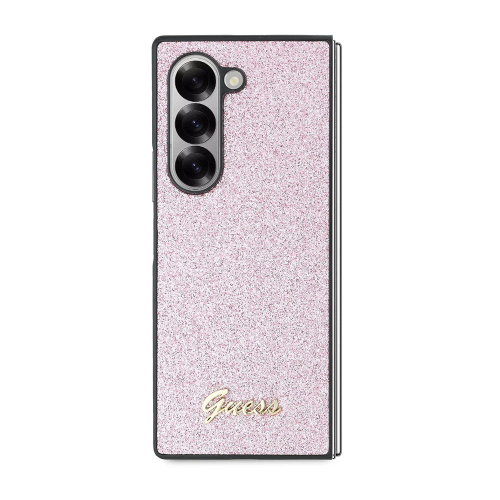 Puzdro pre Samsung Galaxy Z Fold6 F956, Guess, Glitter Script, Ružové