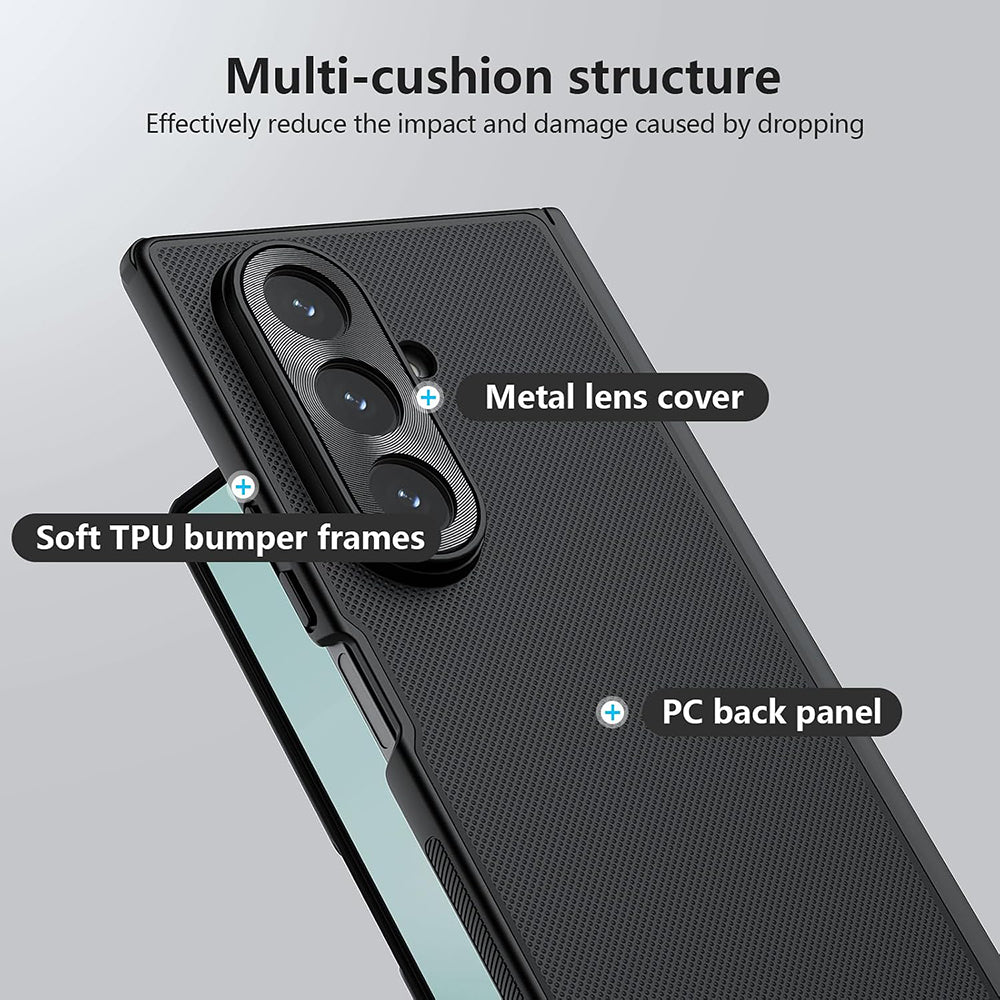 Obal na Samsung Galaxy Z Fold7 F966, Nillkin, Super Frosted Shield, čierny