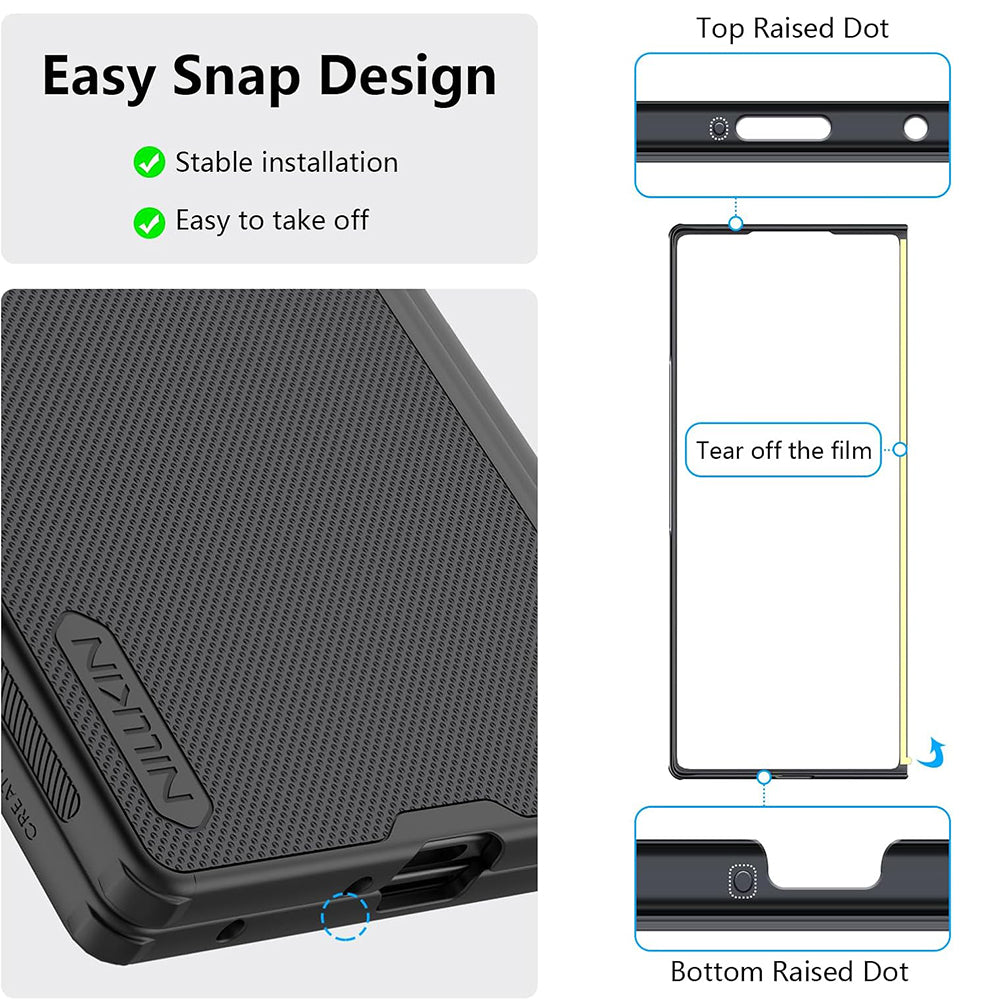 Obal na Samsung Galaxy Z Fold7 F966, Nillkin, Super Frosted Shield, čierny