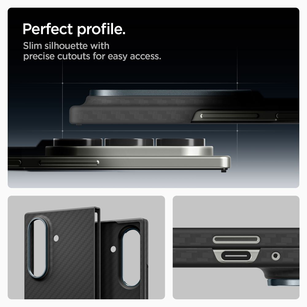 Puzdro pre Samsung Galaxy Z Fold7 F966, Spigen, Air Skin, Čierne ACS09555