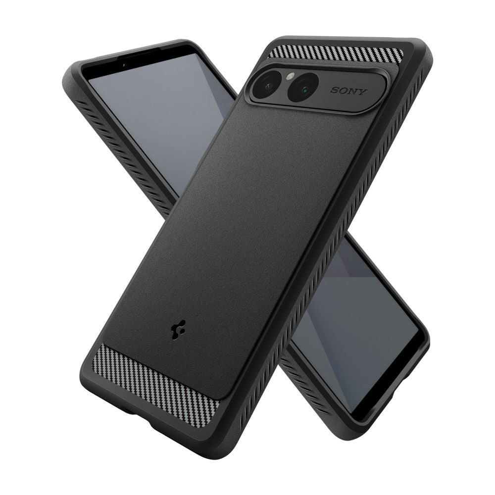 Puzdro pre Sony Xperia 10 VII, Spigen, Rugged Armor, Čierne