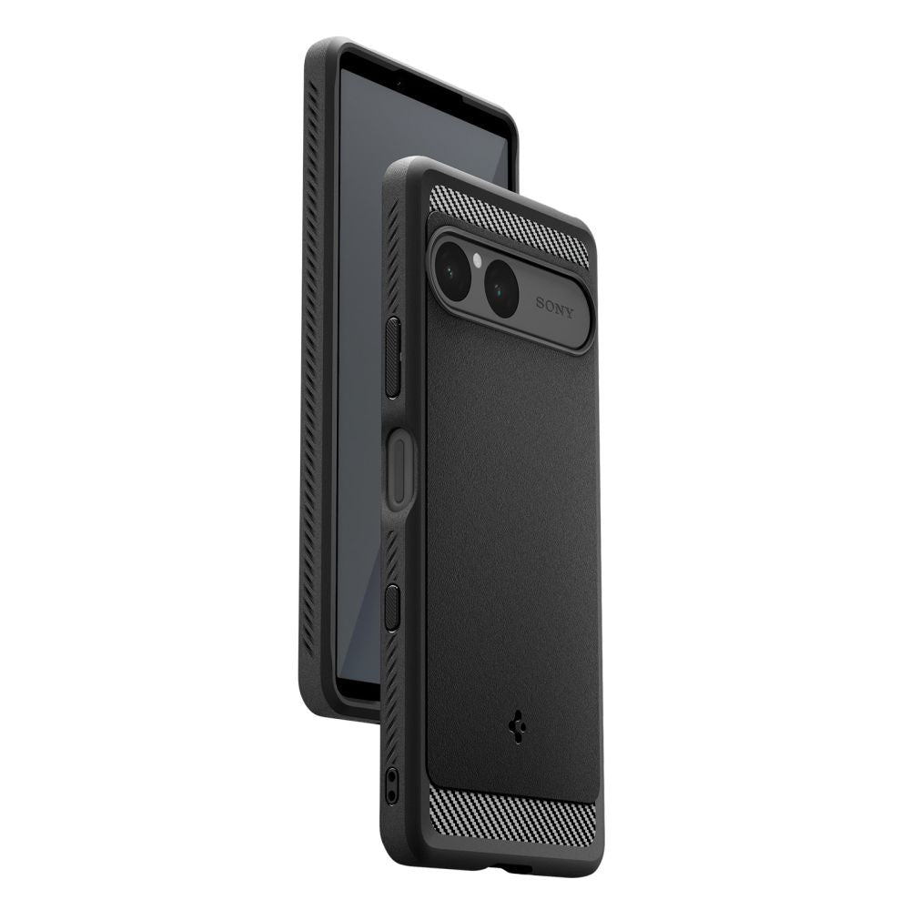 Puzdro pre Sony Xperia 10 VII, Spigen, Rugged Armor, Čierne
