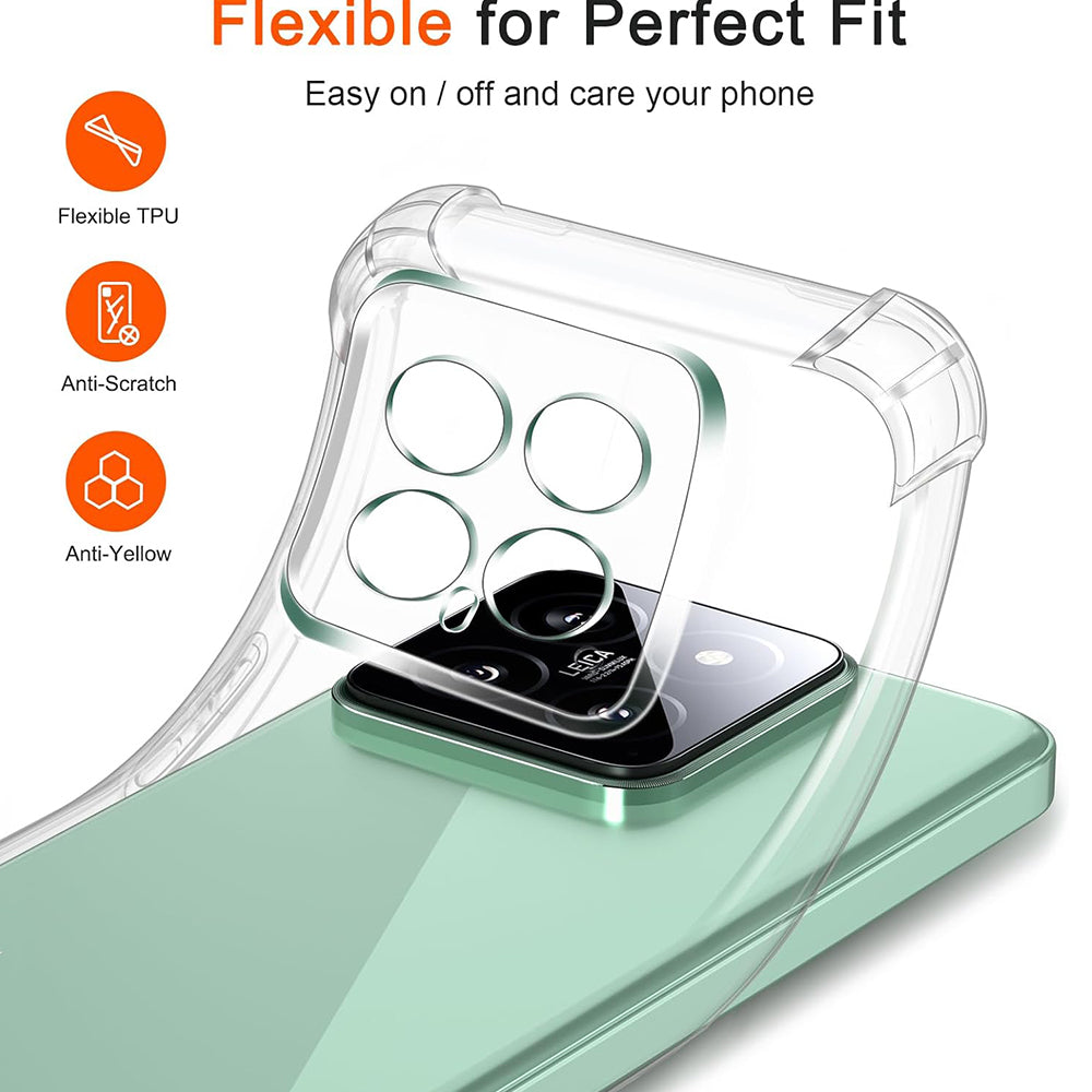 Puzdro pre Xiaomi 14 Pro, Techsuit, Shockproof Clear, Transparent