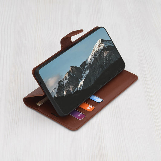Puzdro pre Xiaomi 15 Ultra, Techsuit, kožené folio, hnedé
