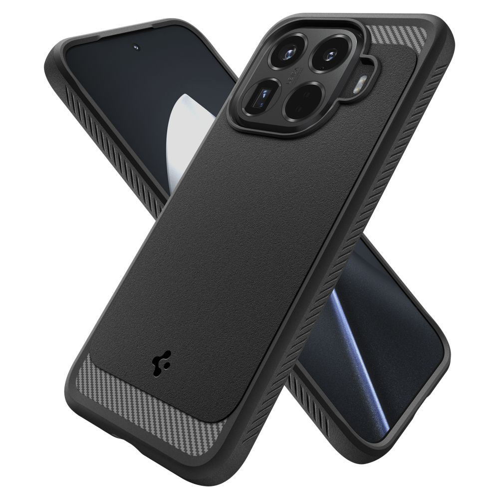 Puzdro pre Xiaomi 15T Pro, Spigen, Rugged Armor, Čierne ACS11152