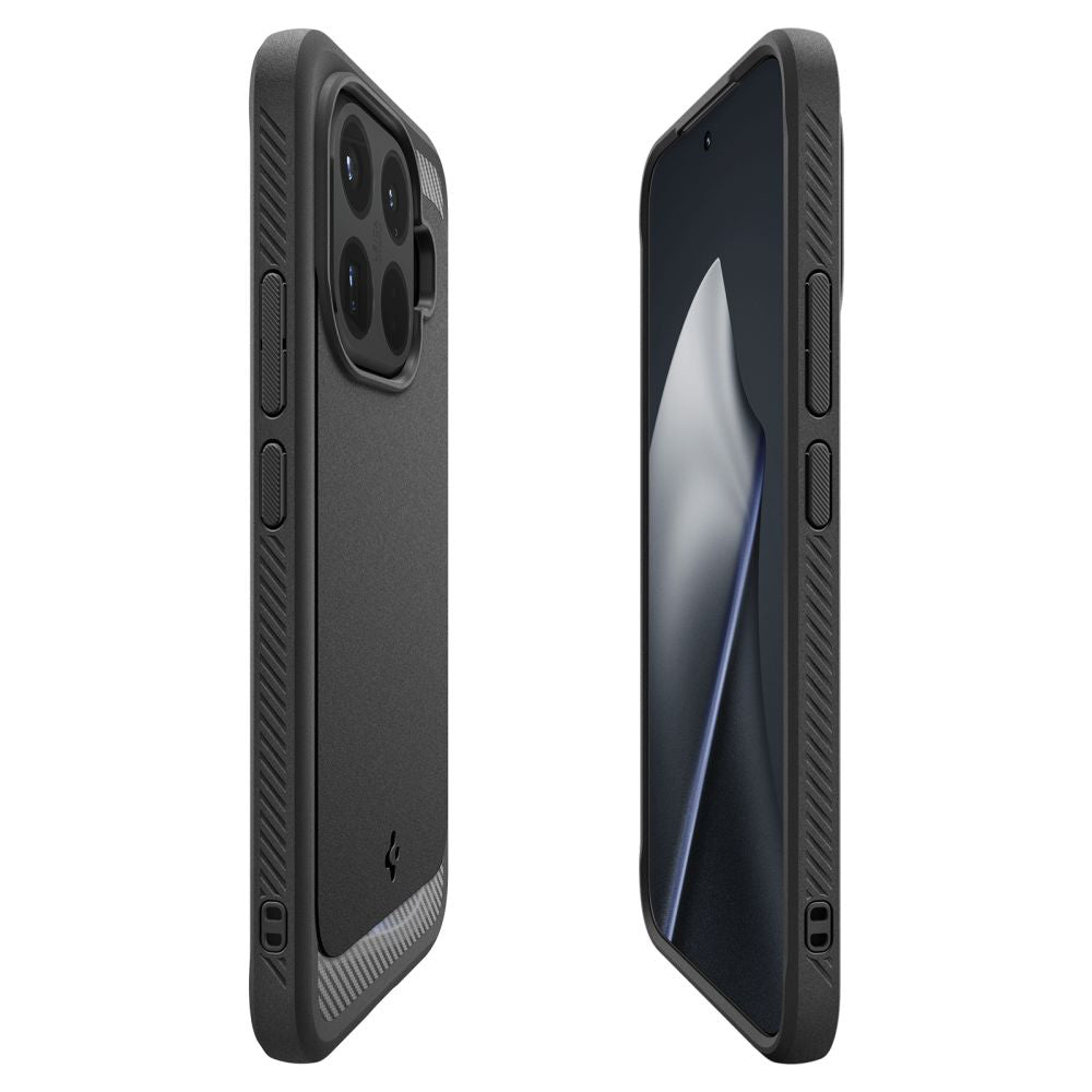 Puzdro pre Xiaomi 15T Pro, Spigen, Rugged Armor, Čierne ACS11152