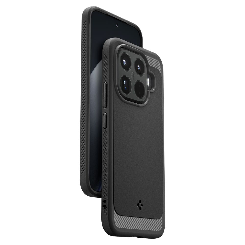 Puzdro pre Xiaomi 15T Pro, Spigen, Rugged Armor, Čierne ACS11152