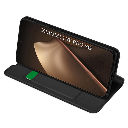 Puzdro pre Xiaomi 15T Pro, Techsuit, Magskin Book, Čierne