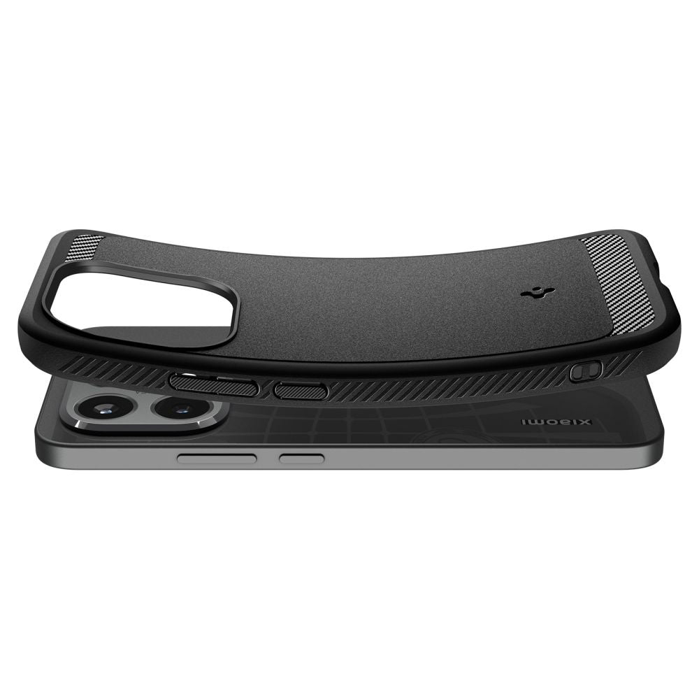 Puzdro pre Xiaomi 15T, Spigen, Rugged Armor, Matná čierna ACS10459