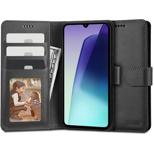 Puzdro pre Xiaomi Poco Poco C75 / Redmi 14C, Tech-Protect, peňaženka, čierne