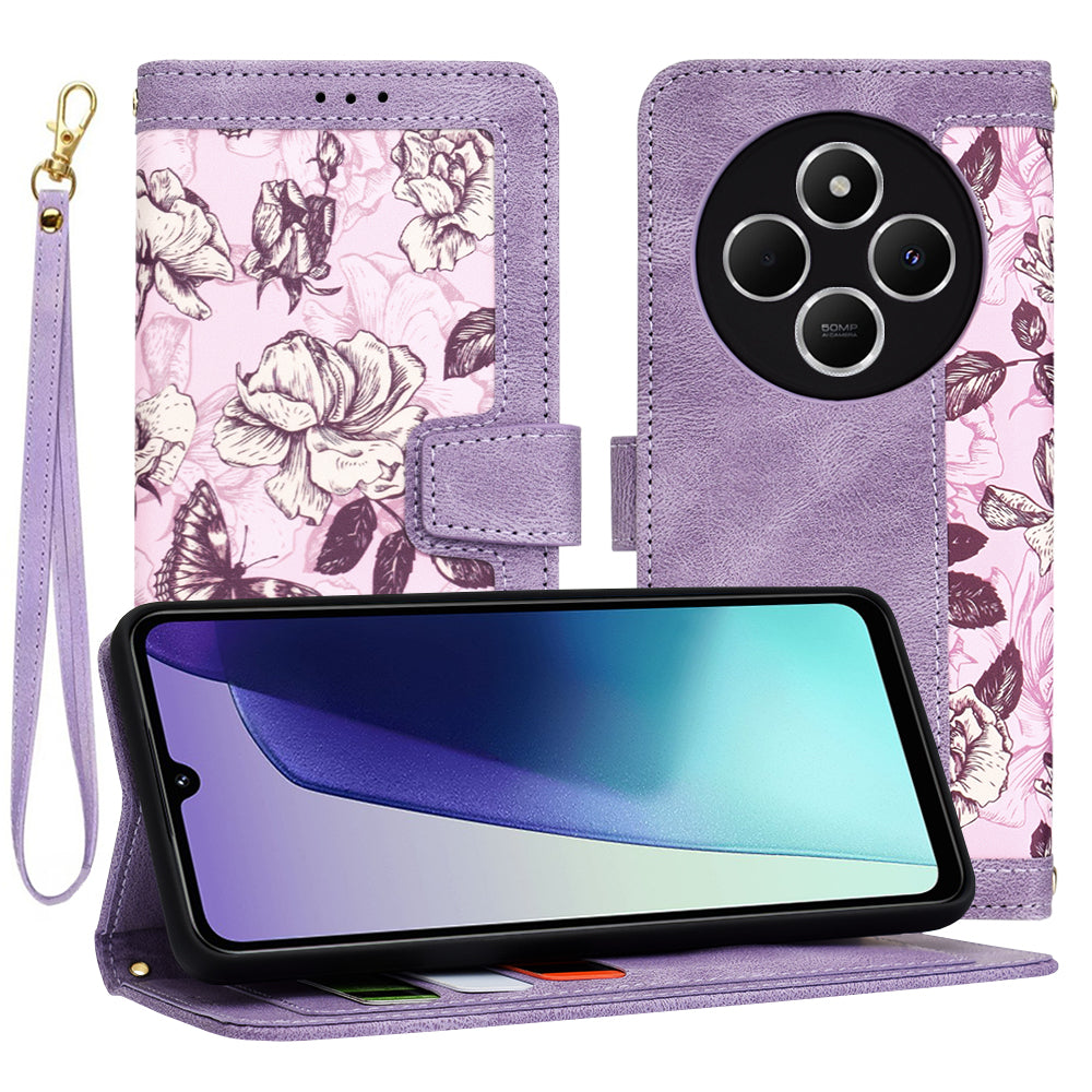 Puzdro pre Xiaomi Poco C75 / Redmi 14C, Techsuit, FlipCraft, Fialové