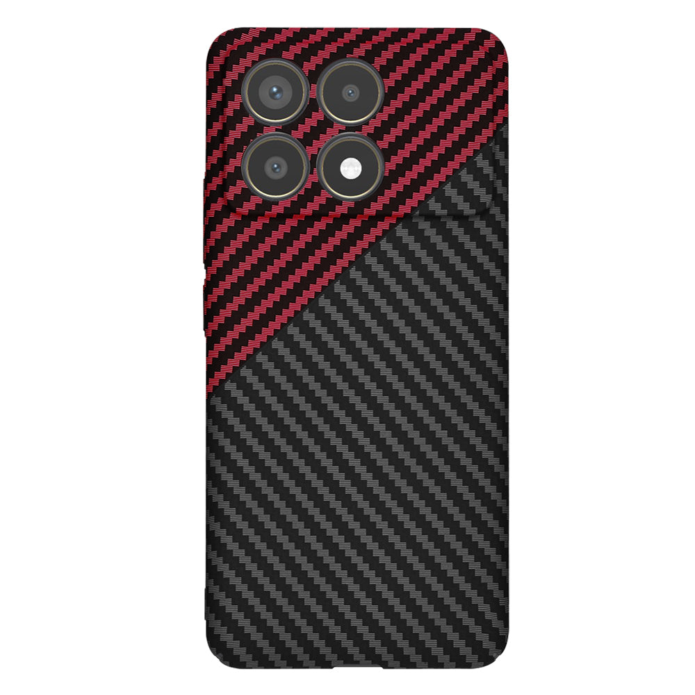 Puzdro pre Xiaomi Poco F6 Pro, Techsuit, Carbonite FiberShell, Čierno-červené