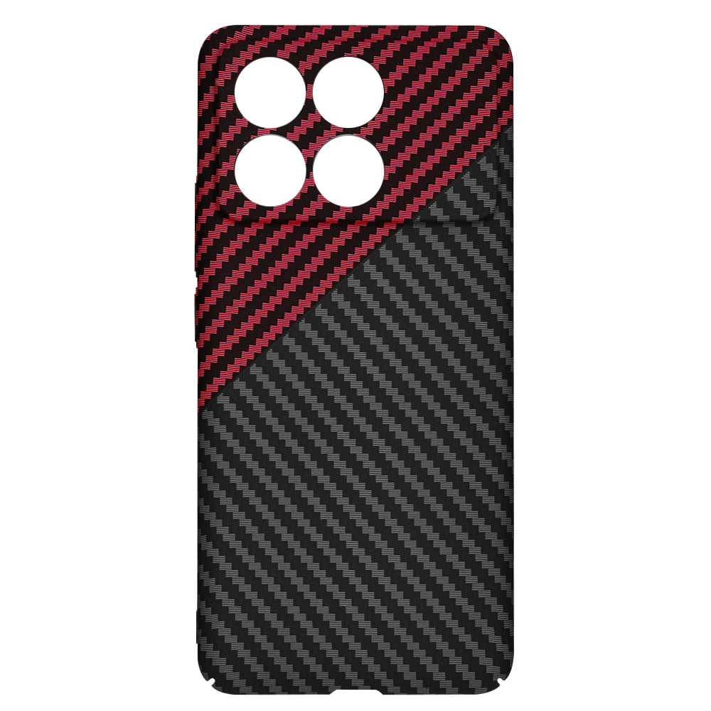 Puzdro pre Xiaomi Poco F6 Pro, Techsuit, Carbonite FiberShell, Čierno-červené