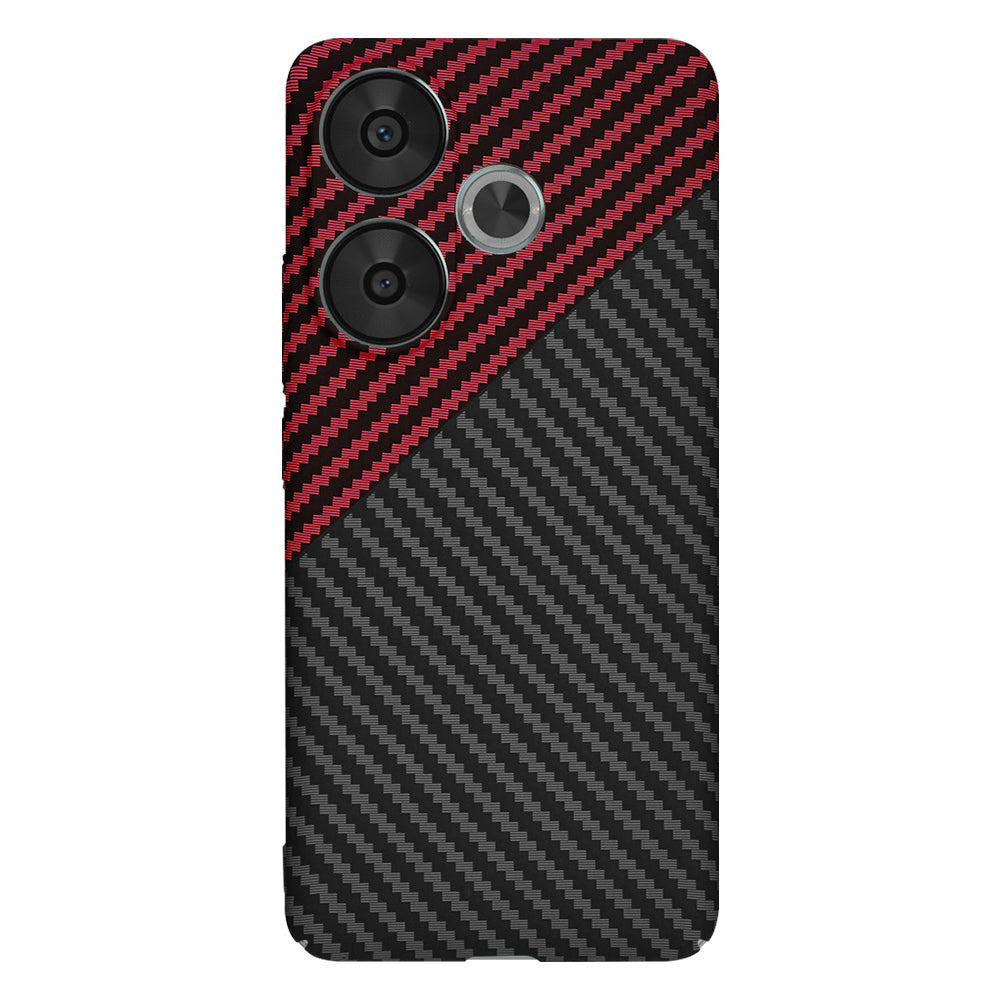 Puzdro pre Xiaomi Poco F6, Techsuit, Carbonite FiberShell, Čierna Červená