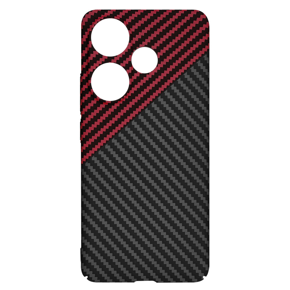 Puzdro pre Xiaomi Poco F6, Techsuit, Carbonite FiberShell, Čierna Červená