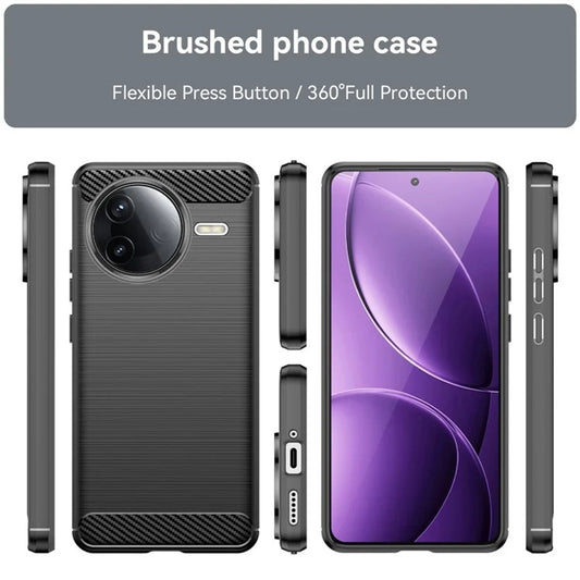 Puzdro pre Xiaomi Poco F7 Pro, Techsuit, Karbón, Čierne