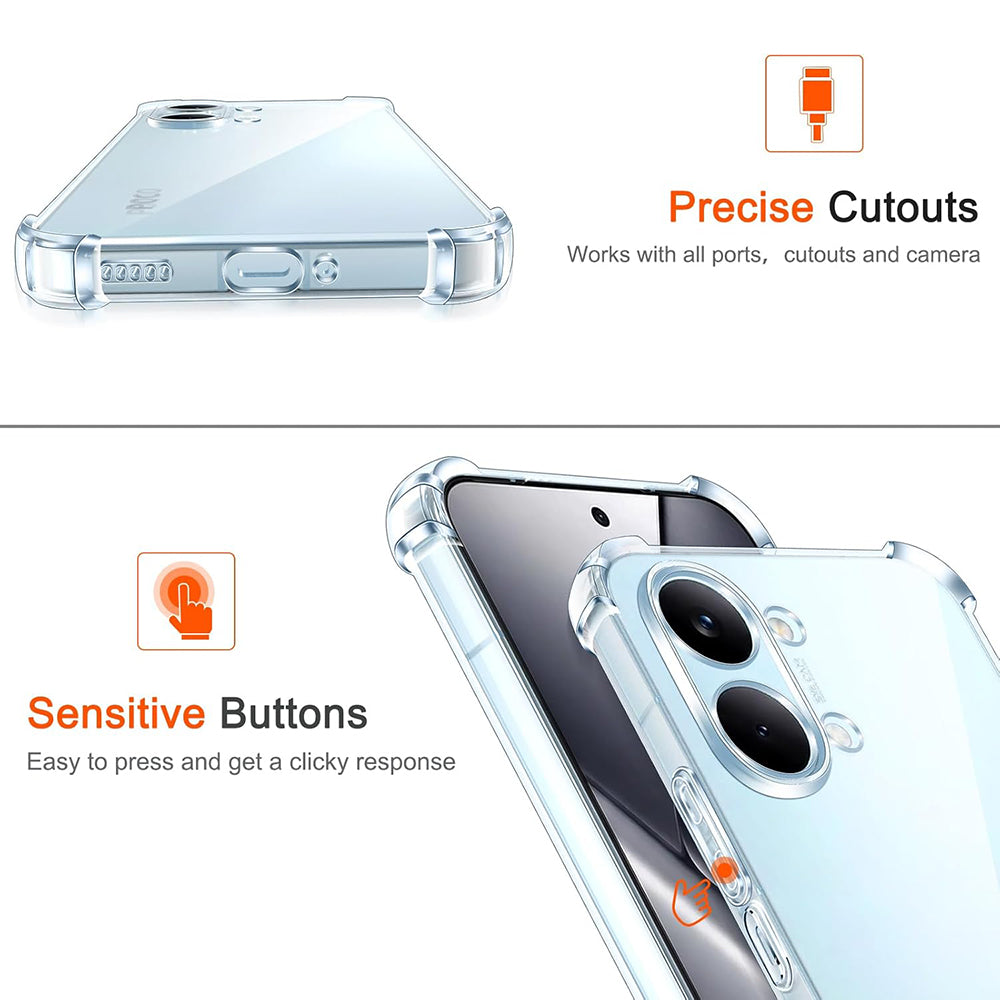 Puzdro pre Xiaomi Poco X8 Pro Max, Techsuit, Shockproof Clear, Transparentné