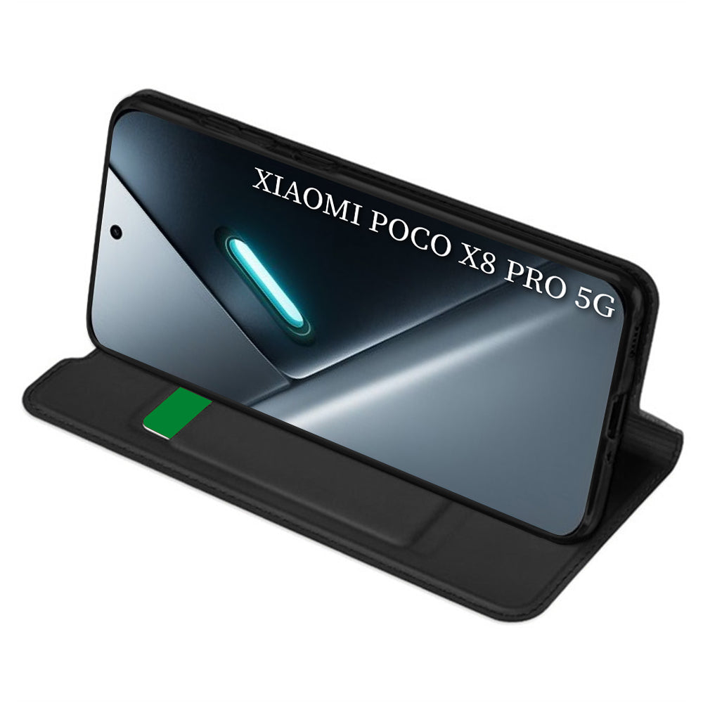 Puzdro pre Xiaomi Poco X8 Pro, Techsuit, Magskin Book, Čierne