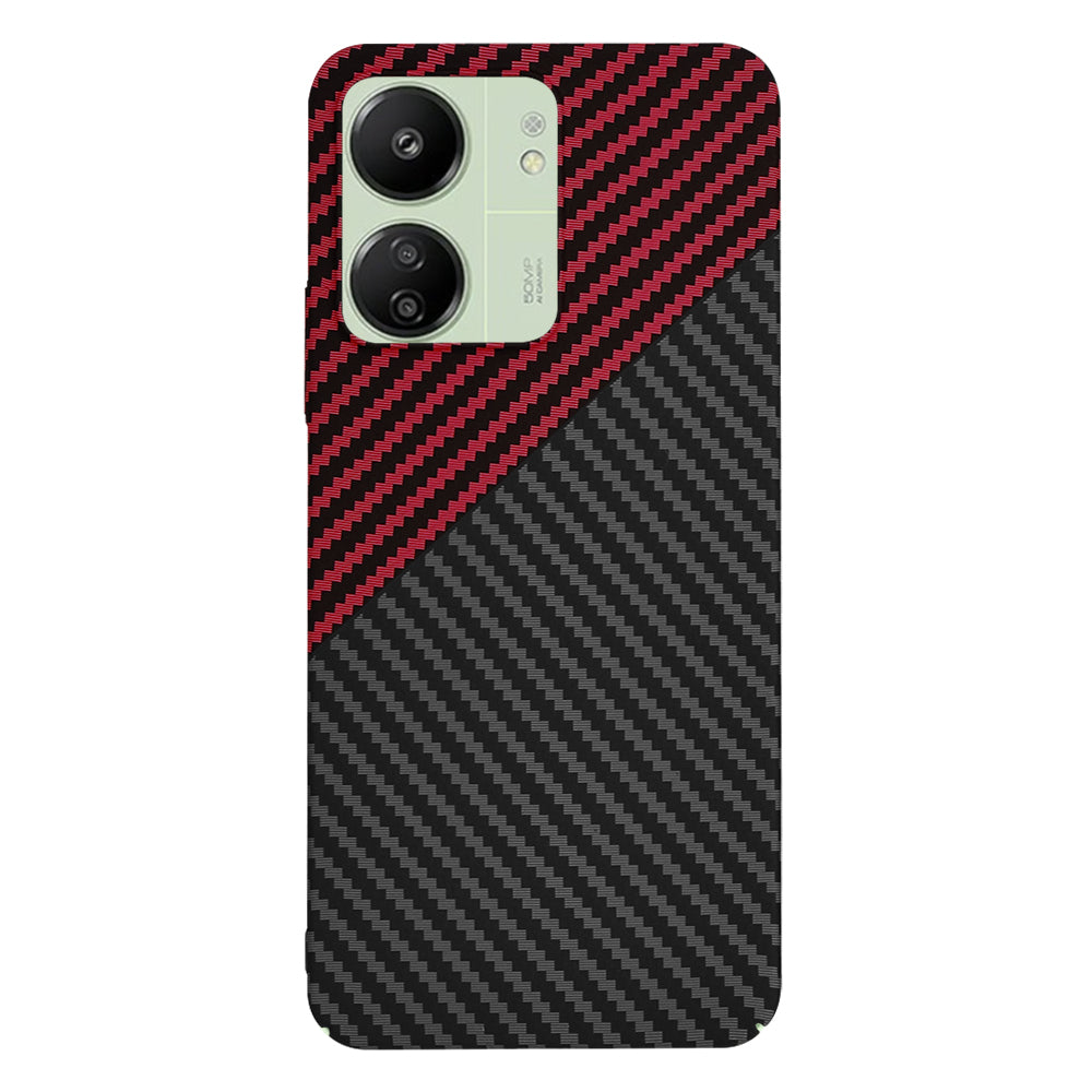 Puzdro pre Xiaomi Redmi 13C 5G / 13C / Poco C65, Techsuit, Carbonite FiberShell, Čierno-červené