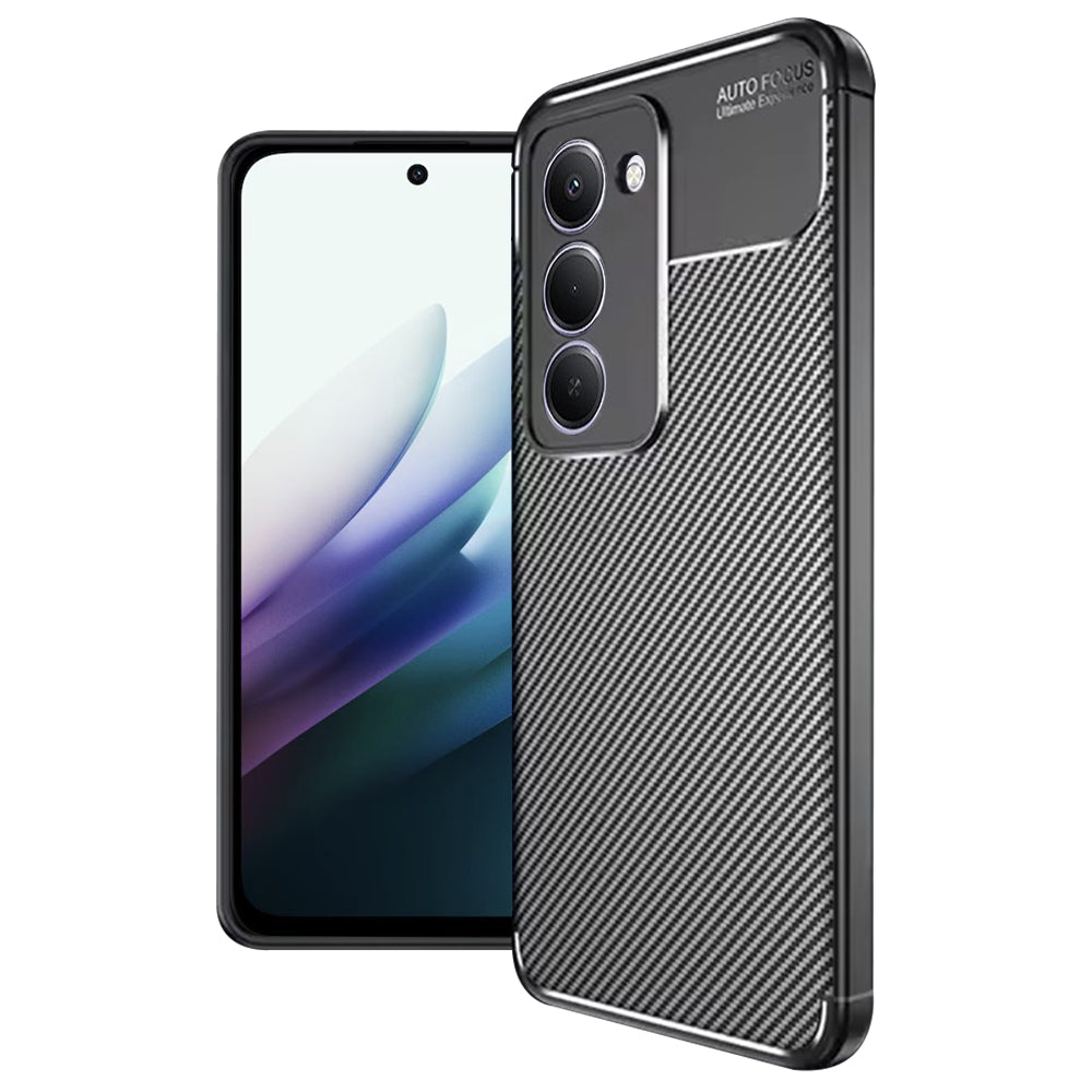 Puzdro pre Xiaomi Redmi 15 5G / 15 4G, Techsuit, CarbonFiber, Čierne