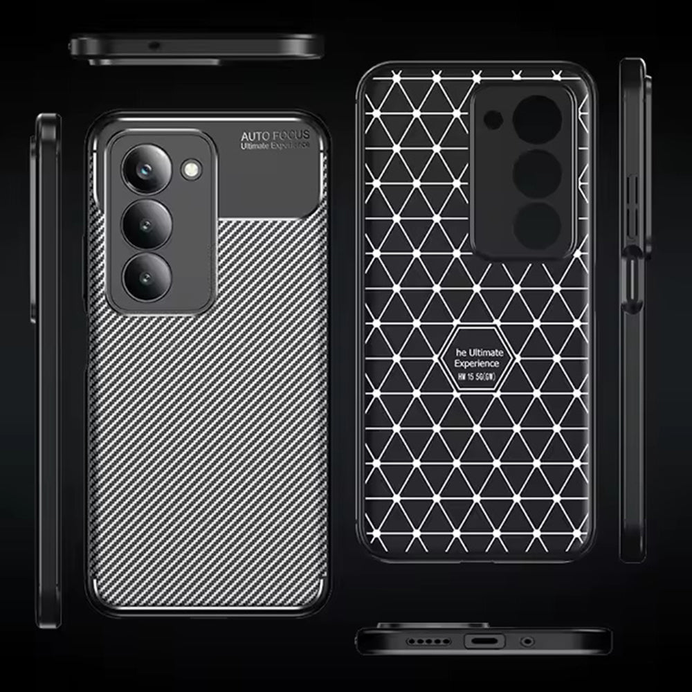 Puzdro pre Xiaomi Redmi 15 5G / 15 4G, Techsuit, CarbonFiber, Čierne